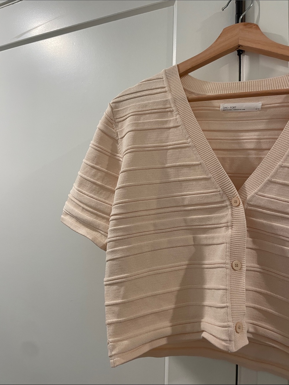 Oak + Fort Cropped Cream Cardigan - Picture 10 of 12